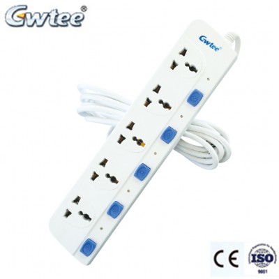 Hot selling 5 way universal electric extention socket